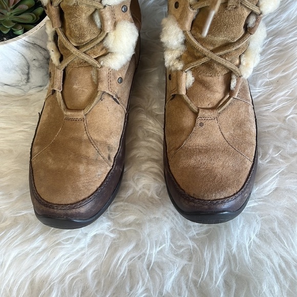 The North Face Tan Primaloft Lace Up Shearling Lining Winter Boots Size 9 - Picture 3 of 15